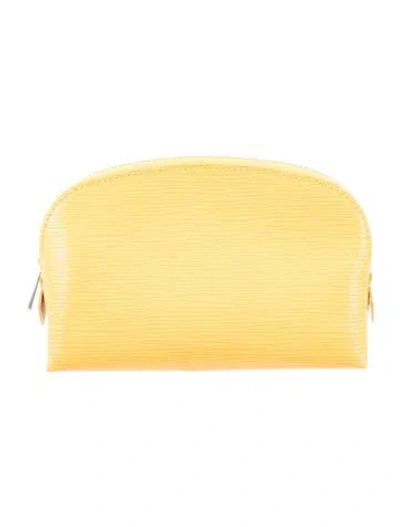 Pre-owned Louis Vuitton Epi Cosmetic Pouch Pm In Yellow