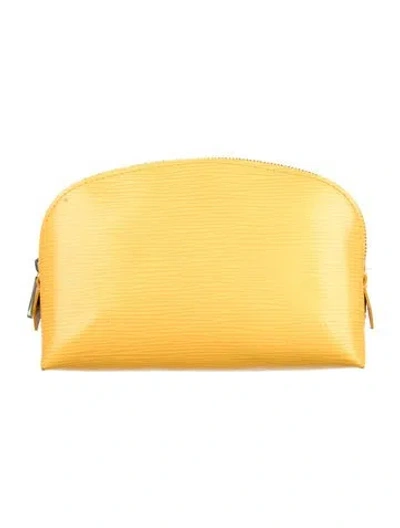 Pre-owned Louis Vuitton Epi Cosmetic Pouch Pm In Yellow