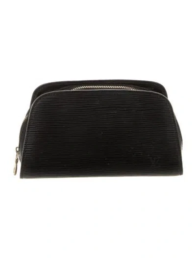 Pre-owned Louis Vuitton Epi Dauphine 17 Cosmetic Pouch In Black