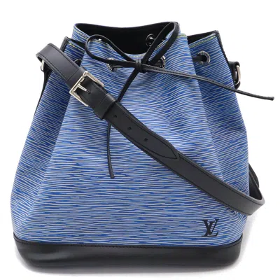 Pre-owned Louis Vuitton Epi Denim Black Blue Epi Leather Shoulder Bag () In Multi