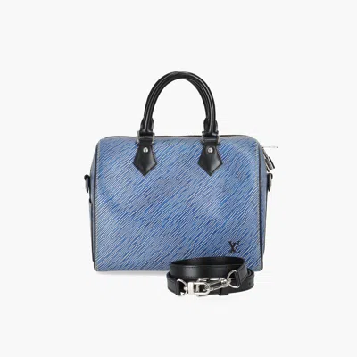 Pre-owned Louis Vuitton Epi Denim Speedy Bandoliere Handbag