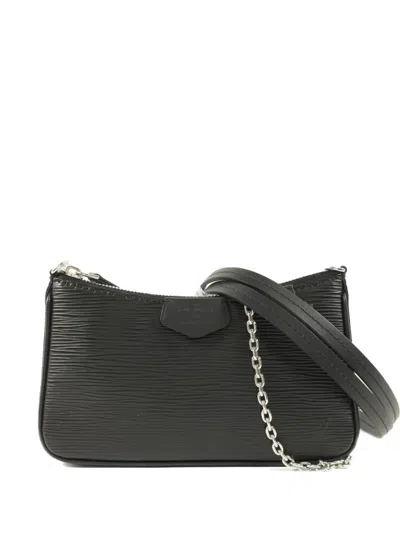 Pre-owned Louis Vuitton Epi Easy Pouch Shoulder Bag In Black