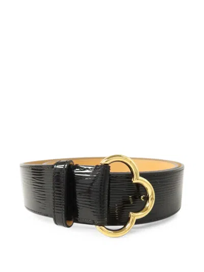 Pre-owned Louis Vuitton Epi Fleur Belt In Black