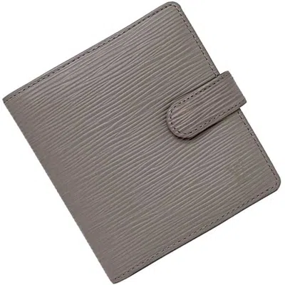 Pre-owned Louis Vuitton Epi Gray Purple Epi Leather Wallet (bi-fold) ()