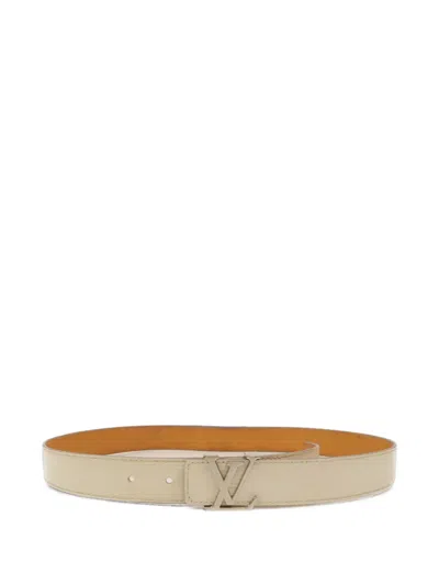 Pre-owned Louis Vuitton Epi Initiales Belt In Neutrals