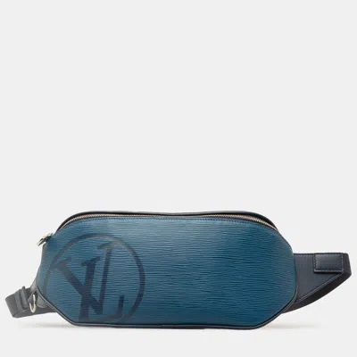 Pre-owned Louis Vuitton Epi Initials Belt Bag In Blue
