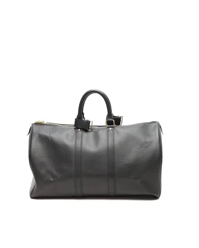 Pre-owned Louis Vuitton Epi Keepall 45 Weekend Bag In Black