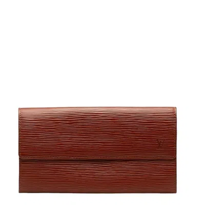 Pre-owned Louis Vuitton Epi Kenyan Brown Epi Leather Long Wallet (bi-fold) ()