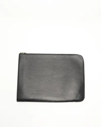 Pre-owned Louis Vuitton Epi Laptop Case, Size 17-inch In Black