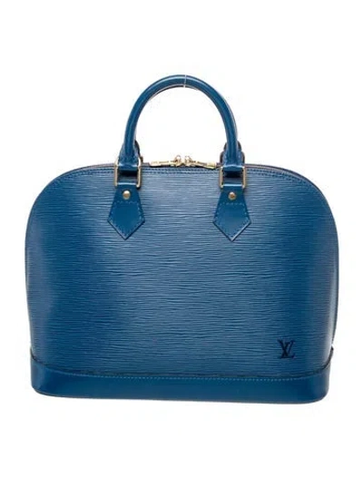 Pre-owned Louis Vuitton Epi Leather Alma Vintage In Blue