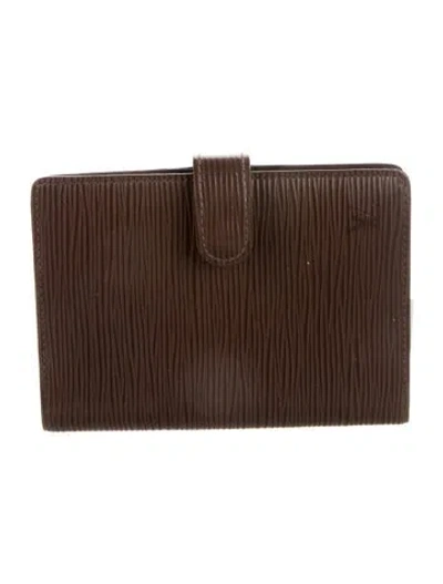 Pre-owned Louis Vuitton Epi Leather Bifold Wallet In Brown