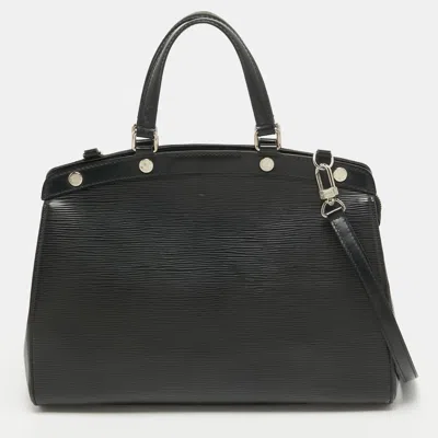Pre-owned Louis Vuitton Epi Leather Brea Mm Bag In Black