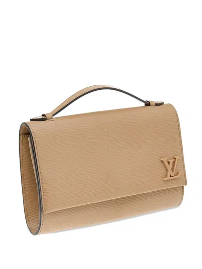 Pre-owned Louis Vuitton Epi Leather Clery Pochette Clutch Bag In Neutral