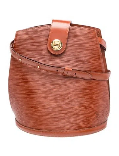 Pre-owned Louis Vuitton Epi Leather Cluny Large Vintage In Brown