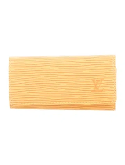 Pre-owned Louis Vuitton Epi Leather Continental Wallet In Yellow