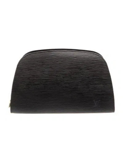 Pre-owned Louis Vuitton Epi Leather Cosmetic Pouch In Black