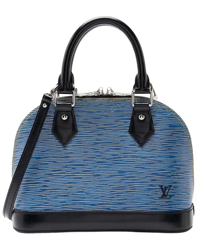 Pre-owned Louis Vuitton Epi Leather Denim Alma Bb Satchel (authentic Pre-loved)