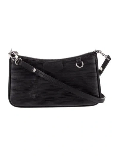 Pre-owned Louis Vuitton Epi Leather Easy Pouch On Strap In Black