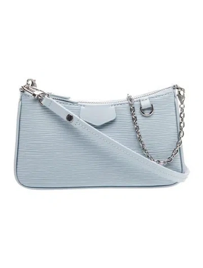 Pre-owned Louis Vuitton Epi Leather Epi Easy Pouch In Blue