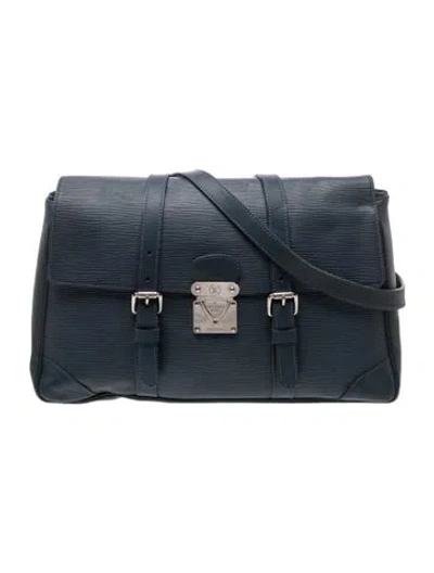 Pre-owned Louis Vuitton Epi Leather Epi Leather Segur Mm In Blue