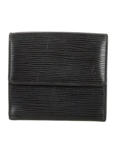Pre-owned Louis Vuitton Epi Leather International Wallet In Black