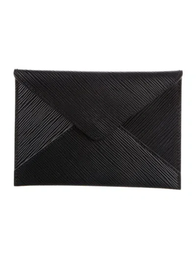 Pre-owned Louis Vuitton Epi Leather Invitation Envelope In Black