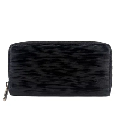 Pre-owned Louis Vuitton Epi Leather Long Wallet (bi-fold) () In Black