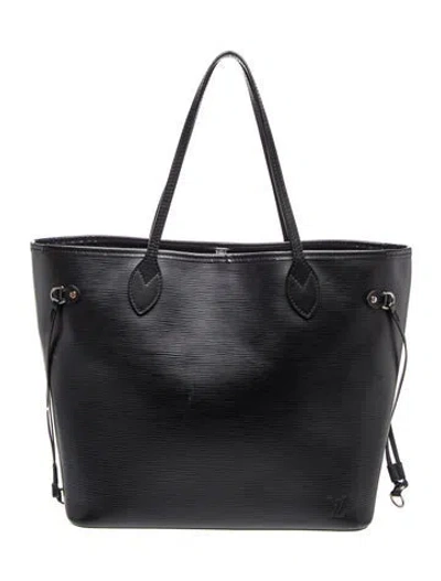 Pre-owned Louis Vuitton Epi Leather Neverfull W/pouch Mm In Black