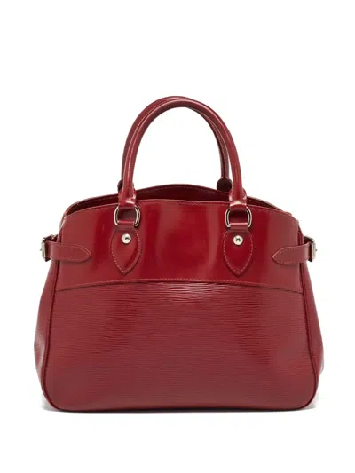Pre-owned Louis Vuitton Epi Leather Passy Pm Handbag In Red