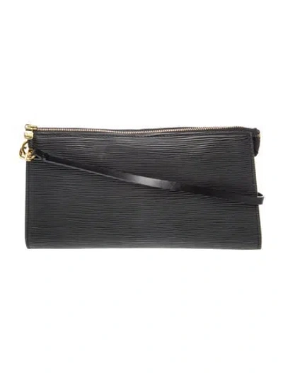 Pre-owned Louis Vuitton Epi Leather Pochette Accessoires In Black