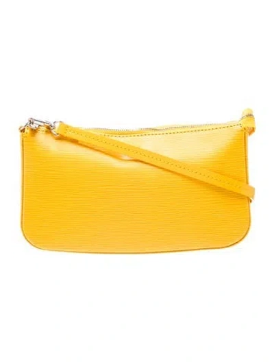 Pre-owned Louis Vuitton Epi Leather Pochette Accessoires Nm In Yellow