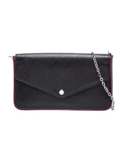 Pre-owned Louis Vuitton Epi Leather Pochette Félicie In Blue
