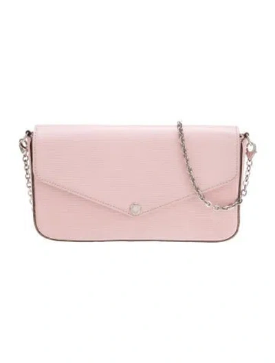 Pre-owned Louis Vuitton Epi Leather Pochette Félicie In Pink