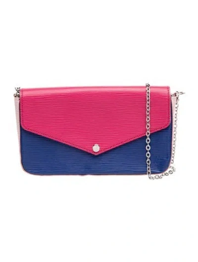 Pre-owned Louis Vuitton Epi Leather Pochette Félicie In Pink