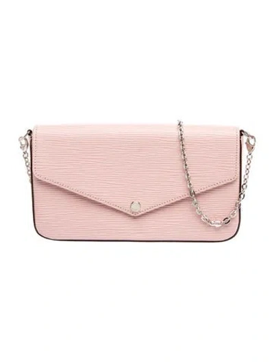 Pre-owned Louis Vuitton Epi Leather Pochette Félicie In Pink