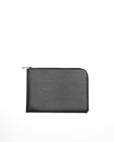 Pre-owned Louis Vuitton Epi Leather Pouch In Black