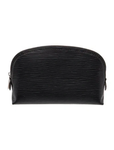 Pre-owned Louis Vuitton Epi Leather Pouch In Black