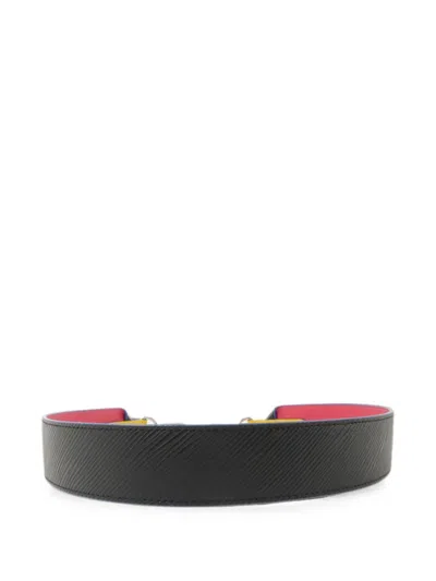 Pre-owned Louis Vuitton Epi Leather Shoulder Strap In Black