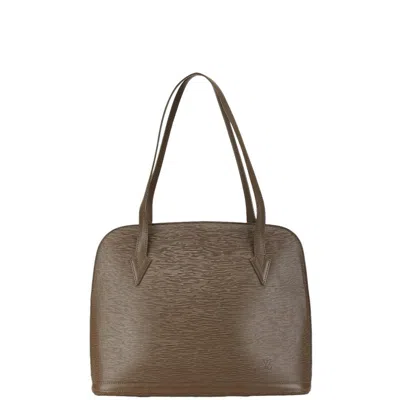 Pre-owned Louis Vuitton Epi Leather Shoulder Tote Bag In Brown