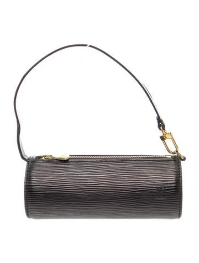 Pre-owned Louis Vuitton Epi Leather Soufflot Pochette In Black