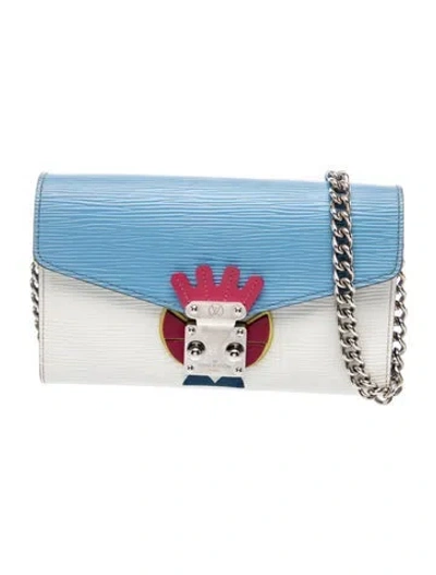 Pre-owned Louis Vuitton Epi Leather Tribal Mask Chain In Multi