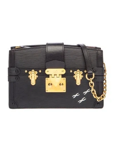 Pre-owned Louis Vuitton Epi Leather Trunk Clutch In Black