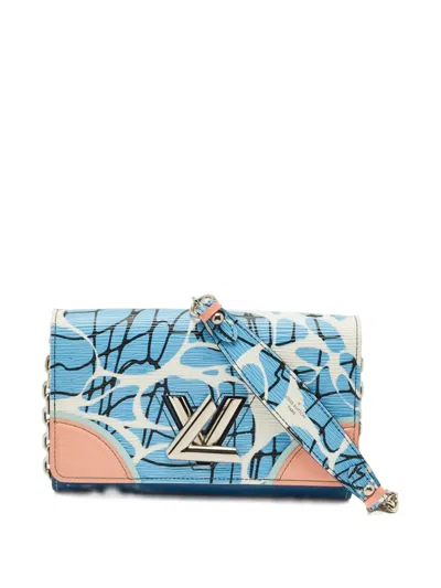 Pre-owned Louis Vuitton Epi Leather Twist Mini Bag In Blue