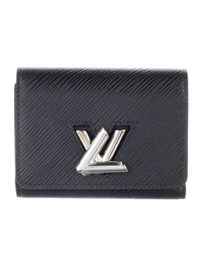 Pre-owned Louis Vuitton Epi Leather Twist Wallet In Black