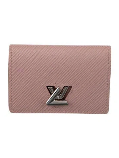 Pre-owned Louis Vuitton Epi Leather Twist Wallet In Pink