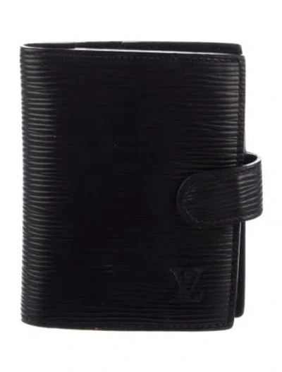 Pre-owned Louis Vuitton Epi Leather Wallet In Black