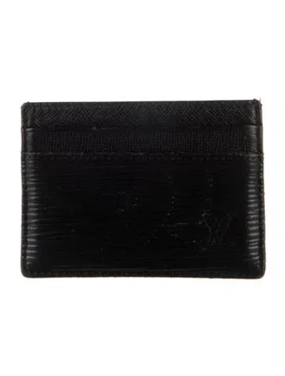 Pre-owned Louis Vuitton Epi Leather Wallet In Black