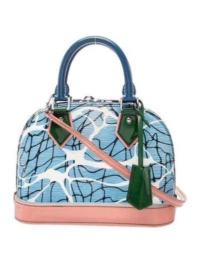 Pre-owned Louis Vuitton Epi Leather Water Alma Bb In Blue
