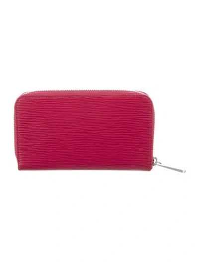 Pre-owned Louis Vuitton Epi Leather Zippy Compact Wallet In Pink
