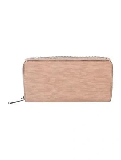 Pre-owned Louis Vuitton Epi Leather Zippy Wallet In Pink